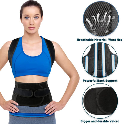 Back Brace Posture Corrector - Scoliosis & Hunchback Support - Back View | Alpha Medical Care