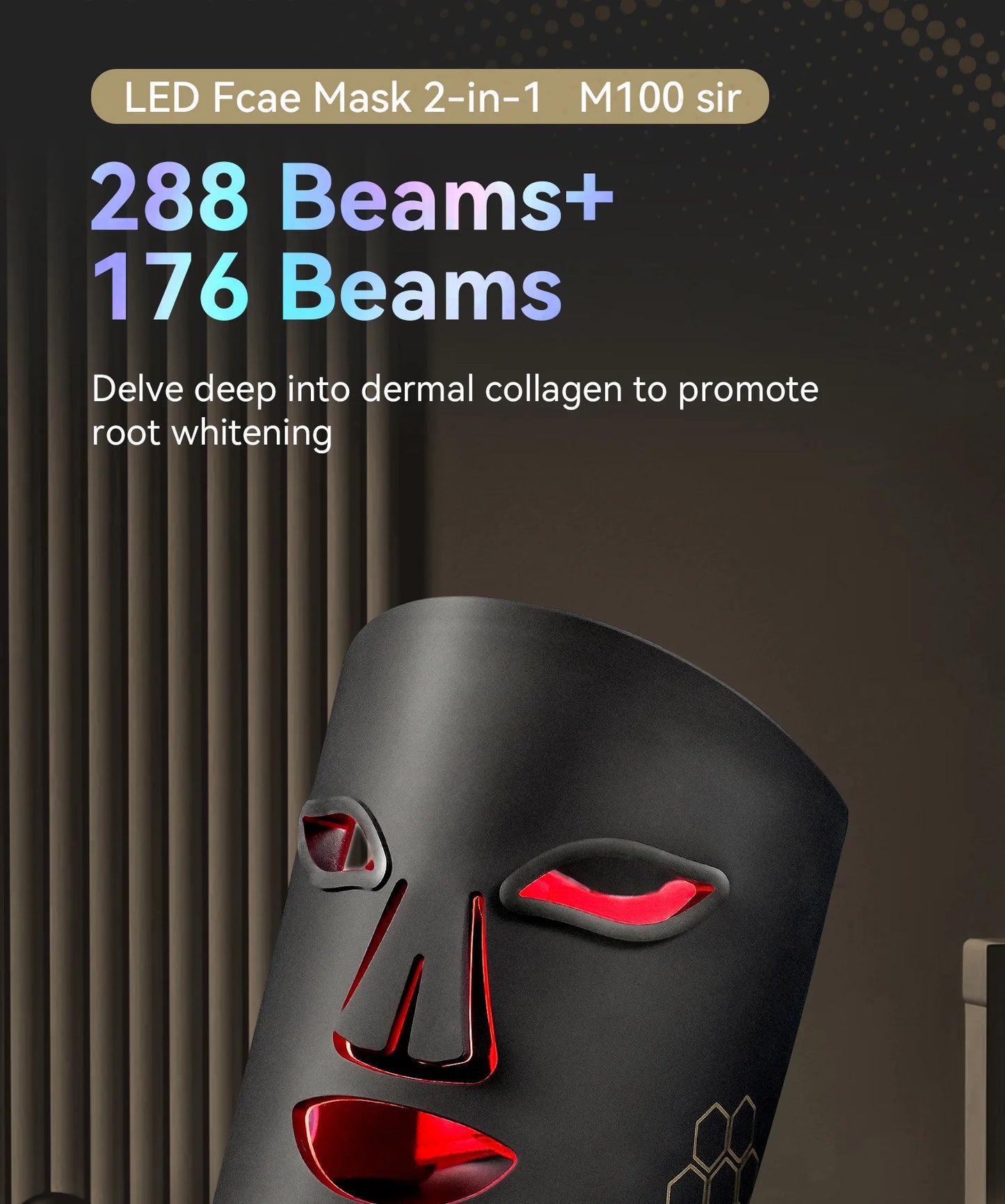 Hello Face Red Light Therapy Mask - Face & Neck Infrared LED - View 10 | Alpha Medical Care