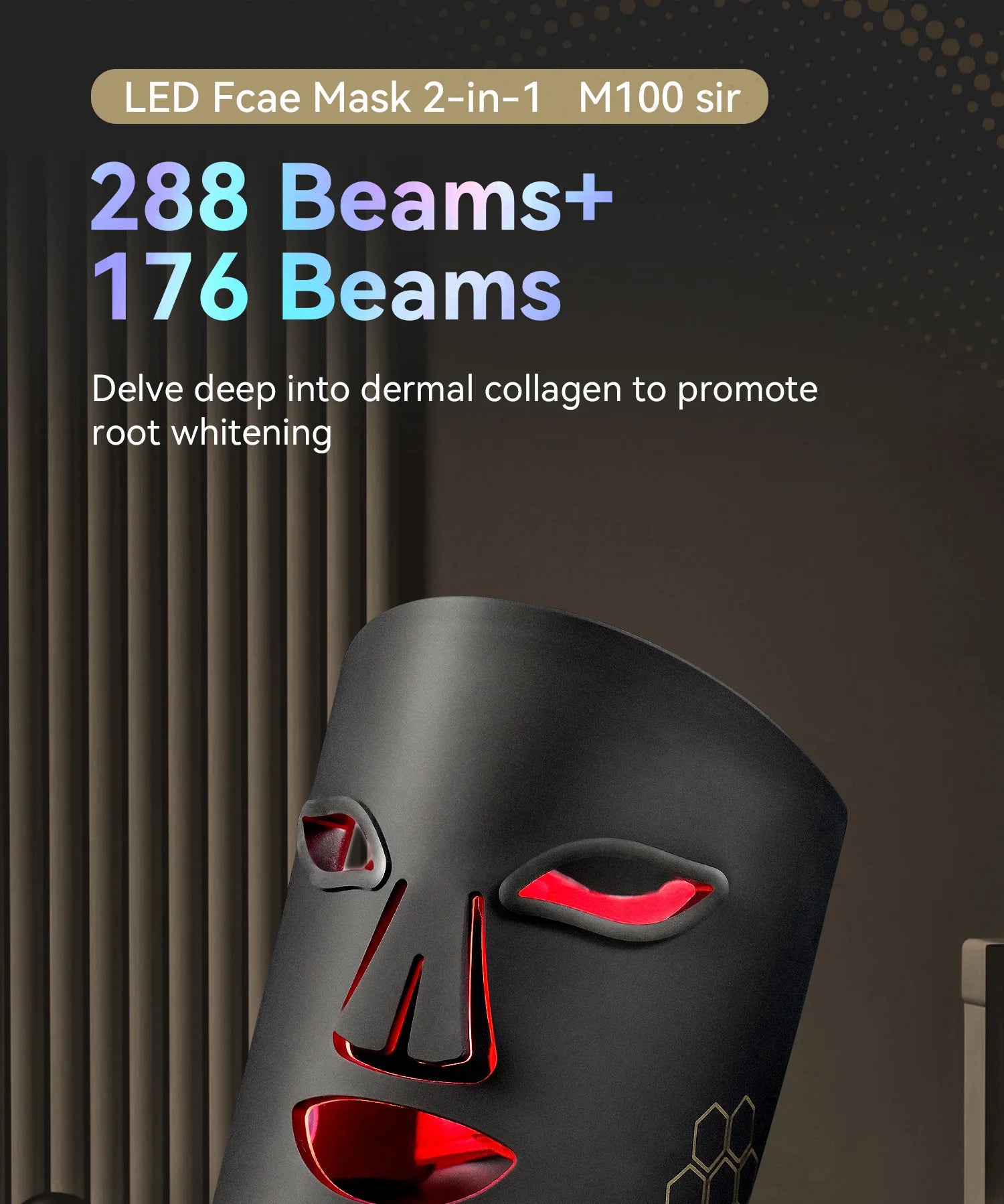 Hello Face Red Light Therapy Mask - Face & Neck Infrared LED - View 10 | Alpha Medical Care