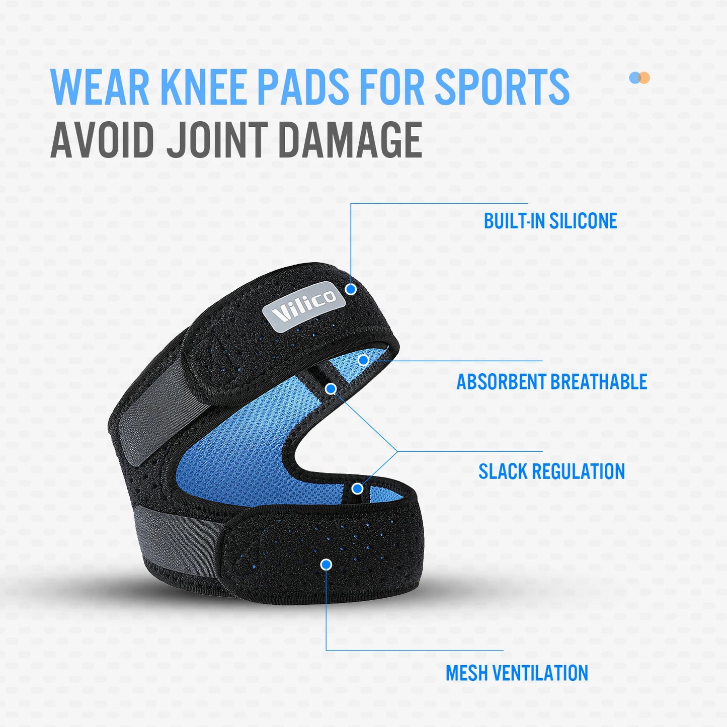 Double Patellar Knee Support Strap - Pain Relief Brace - Side View | Alpha Medical Care