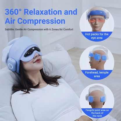 Head & Eye Massager - Heat, Fatigue & Stress Relief - Detail View | Alpha Medical Care