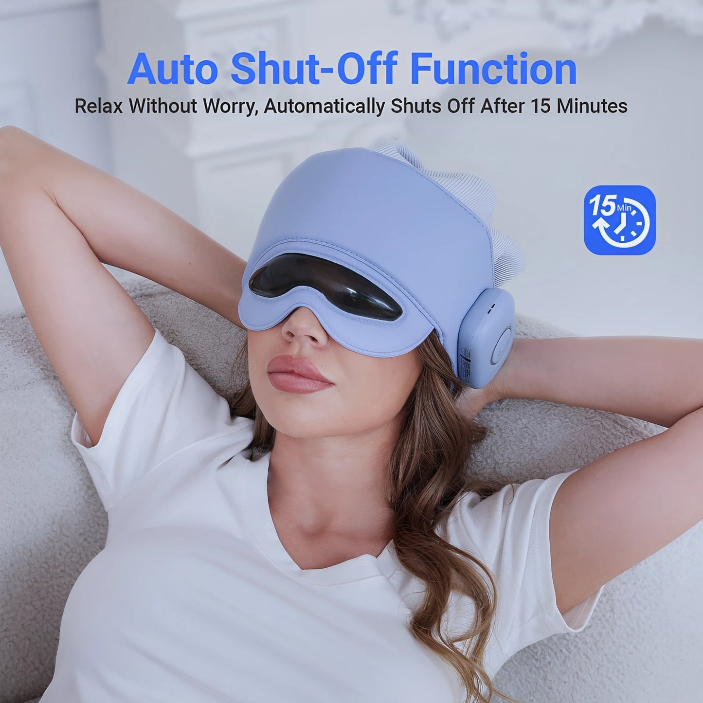 Head & Eye Massager - Heat, Fatigue & Stress Relief - Side View | Alpha Medical Care