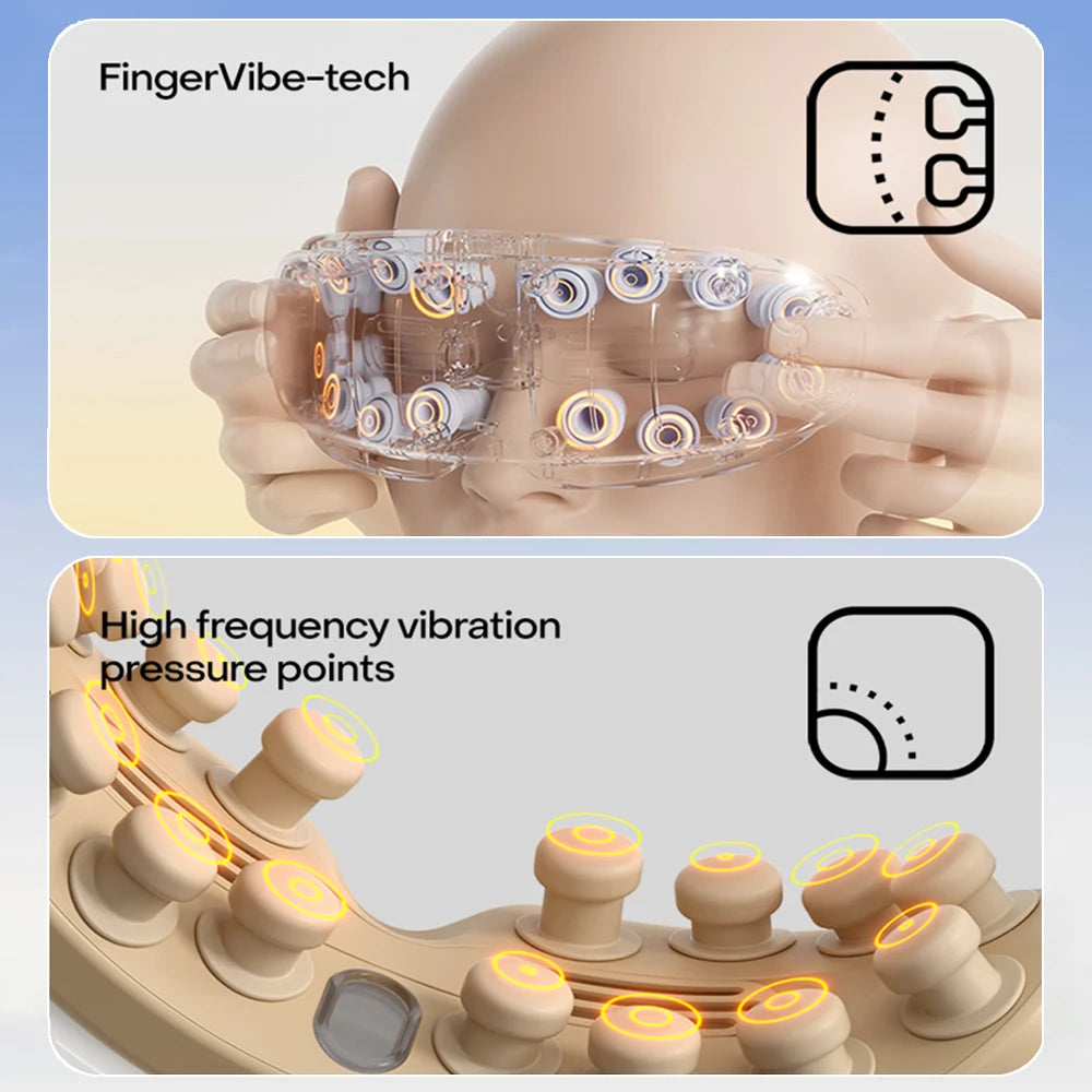 Nano Steam Eye Massager - Warm Spa Acupressure Mask - Side View | Alpha Medical Care