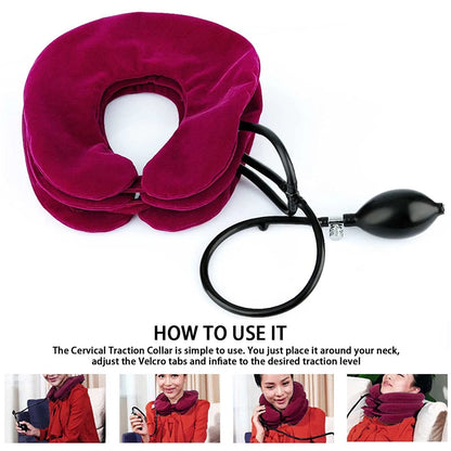 Cervical Neck Traction Device - Inflatable Home Relief - Close-Up | Alpha Medical Care