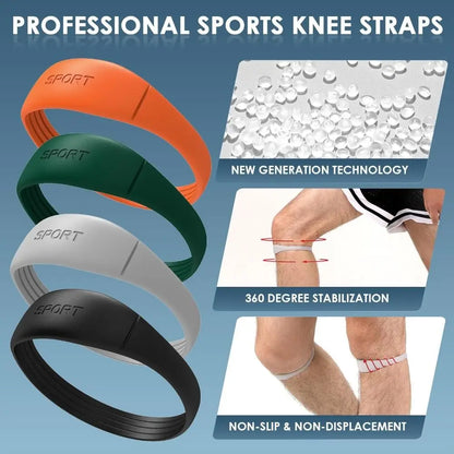 Silicone Patellar Tendon Strap - Knee Pain Relief - In Use | Alpha Medical Care