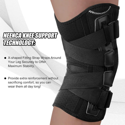NEENCA Hinged Knee Brace - Side Stabilizers Support - Back View | Alpha Medical Care