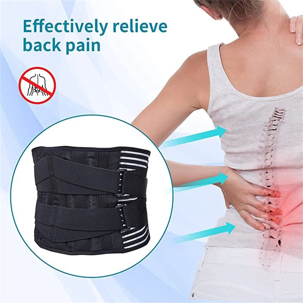 Lower Back Brace - 6 Stays Anti-Skid Lumbar Support - Side View | Alpha Medical Care