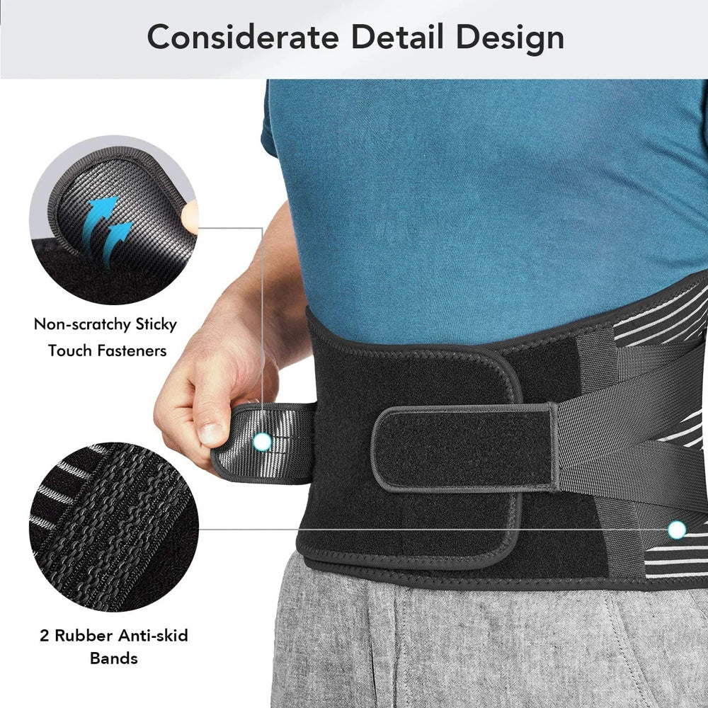 Lower Back Brace - 6 Stays Anti-Skid Lumbar Support - View 19 | Alpha Medical Care